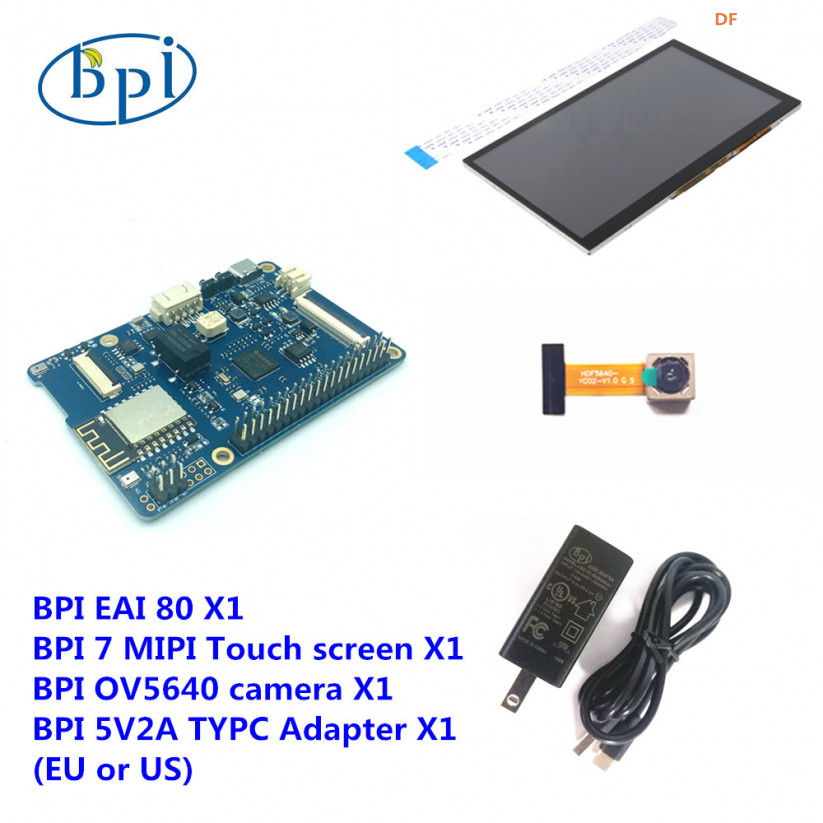 BPI-EAI80 AIoT board+BPI 7.0 LCD+CARMAR图1