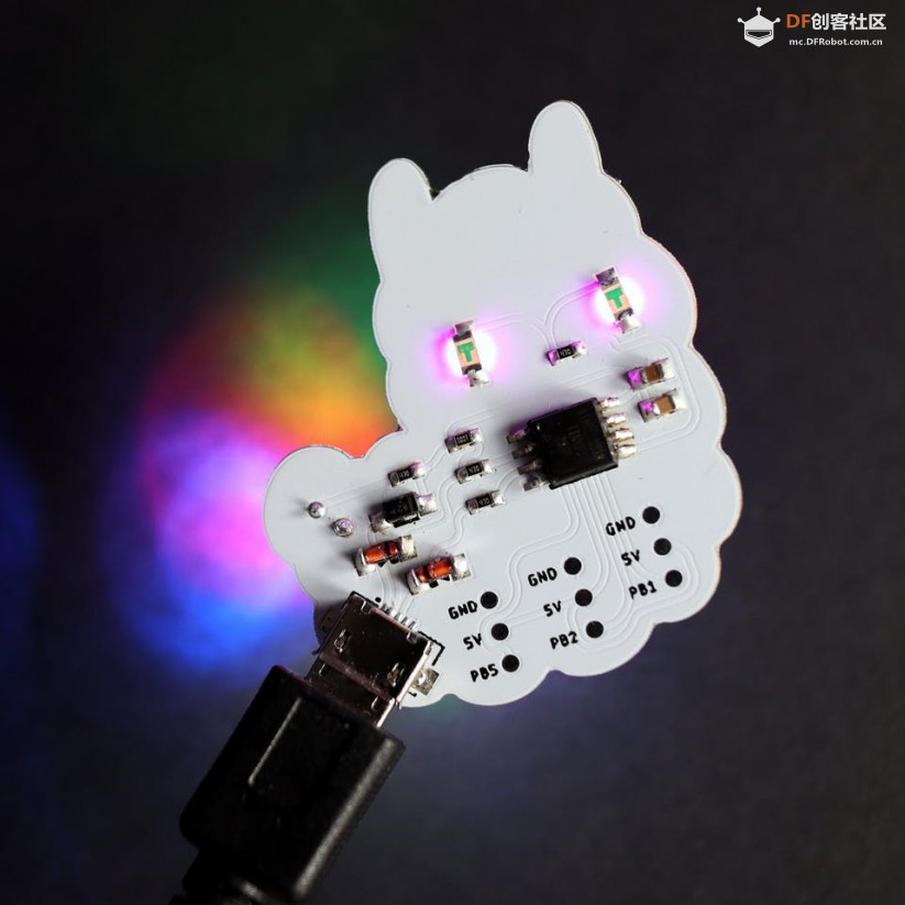 羊驼造型ATtiny85开发板图1