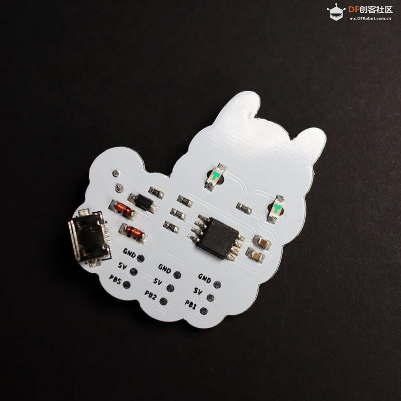 羊驼造型ATtiny85开发板图1