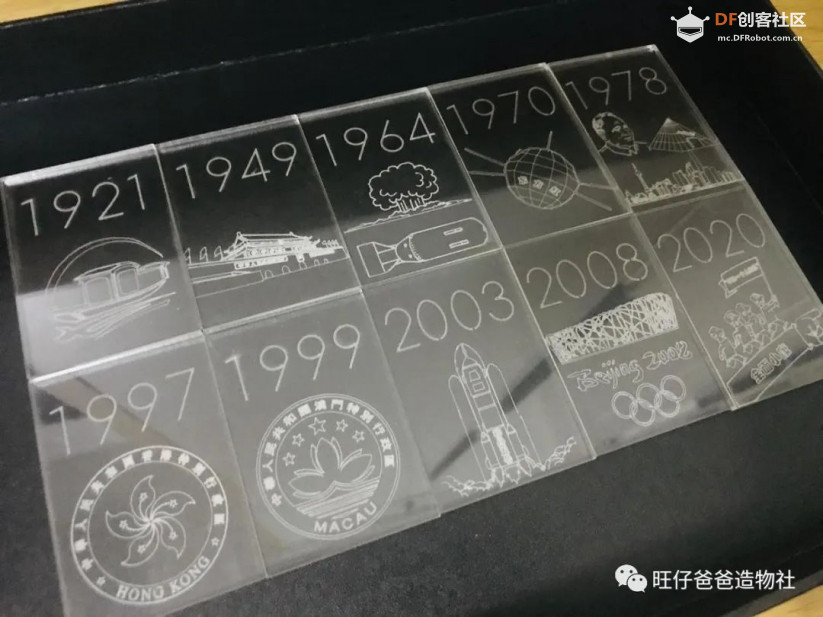 建党百年 | 教你用esp32点亮10片亚克力重温百年党史图3