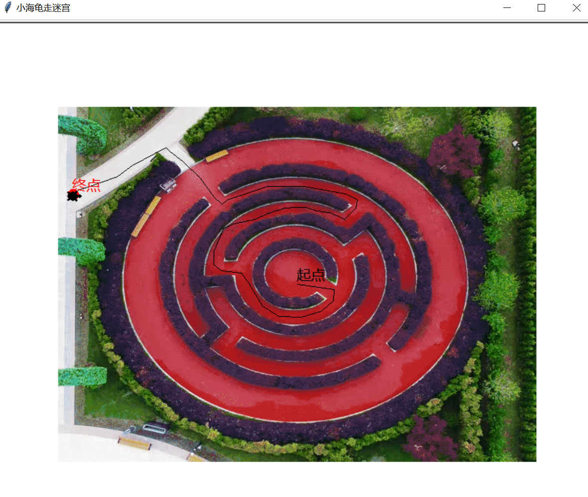 Mind+Python turtle 课程——06 小海龟走迷宫图1