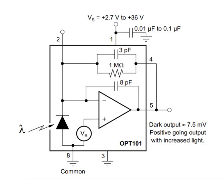 【Arduino】168种传感器系列实验（201）---OPT101模拟光照传感器图3