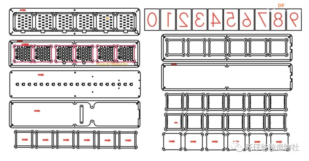 【开源】创客奶爸手把手教你制作拟辉光管时钟图10
