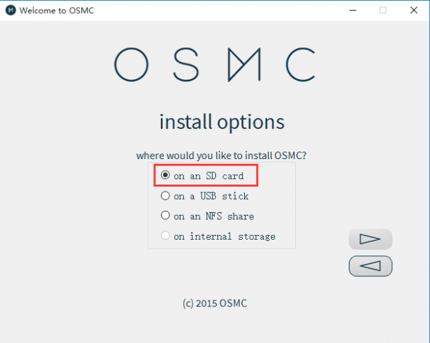 树莓派3-系统安装-利用OSMC-installer安装OSMC系统图4