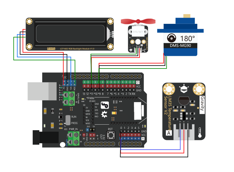 DIY基于Arduino的摇头温控小风扇图4