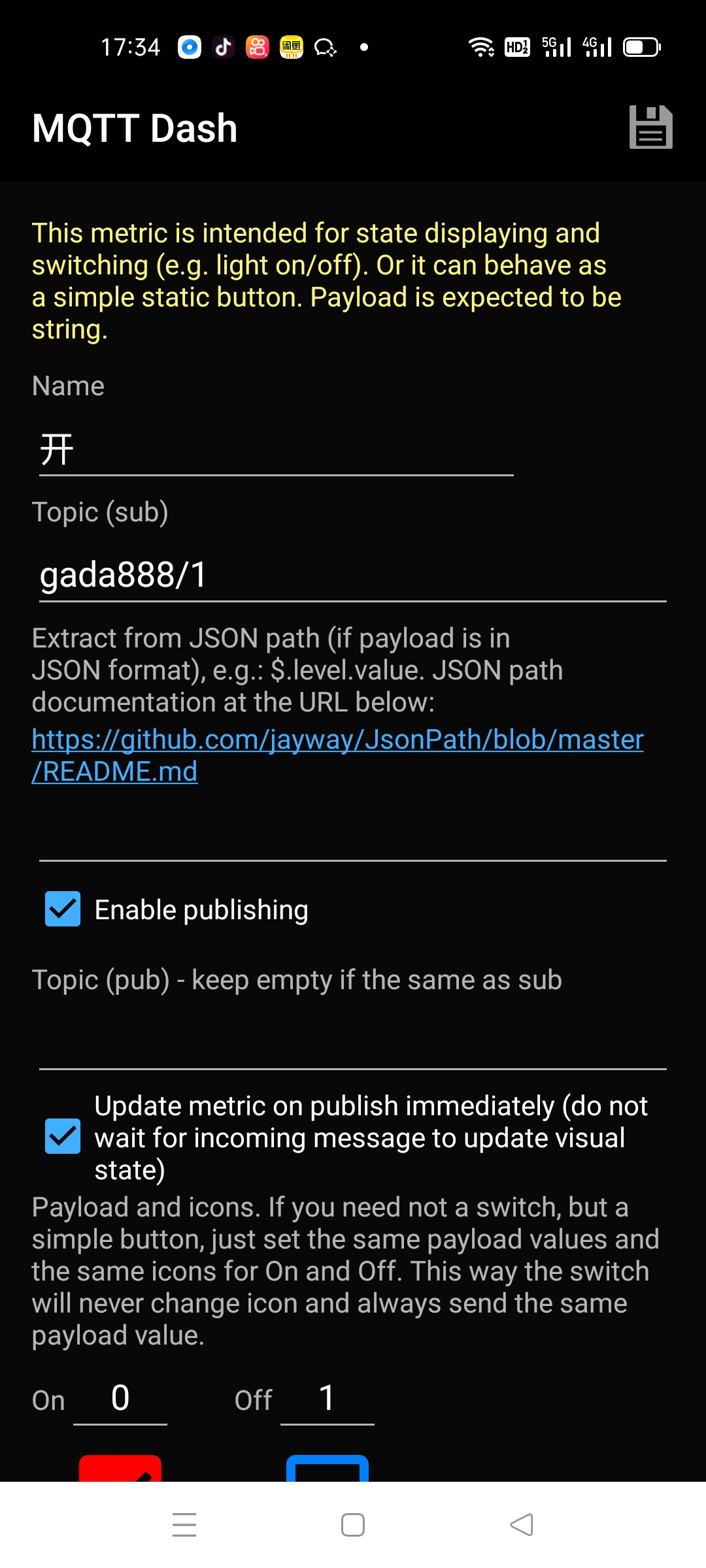 手机app通过NodeRED MQTT控制树莓派图12