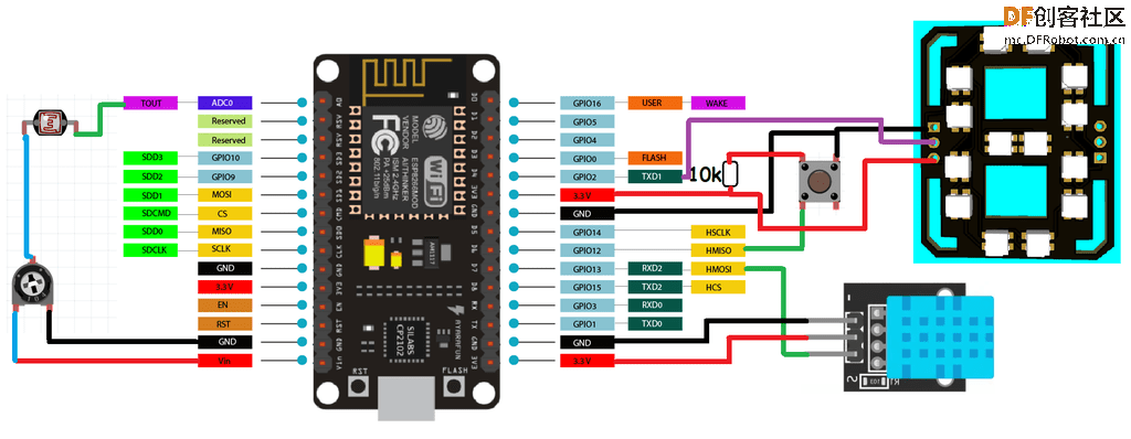 用ESP8266做一个高颜值的RGB时钟！图10