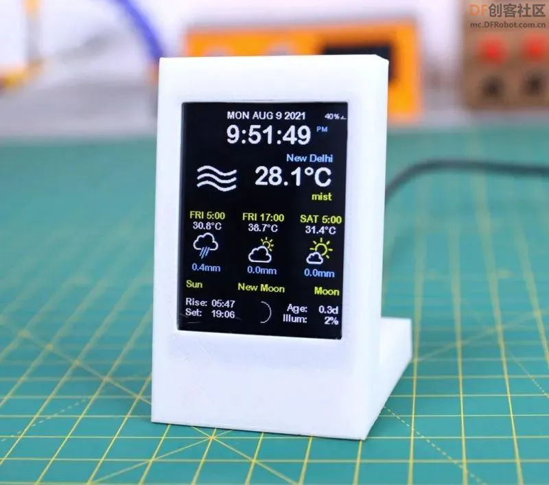 TFT 触控屏 + ESP8266 制造天气时钟图32