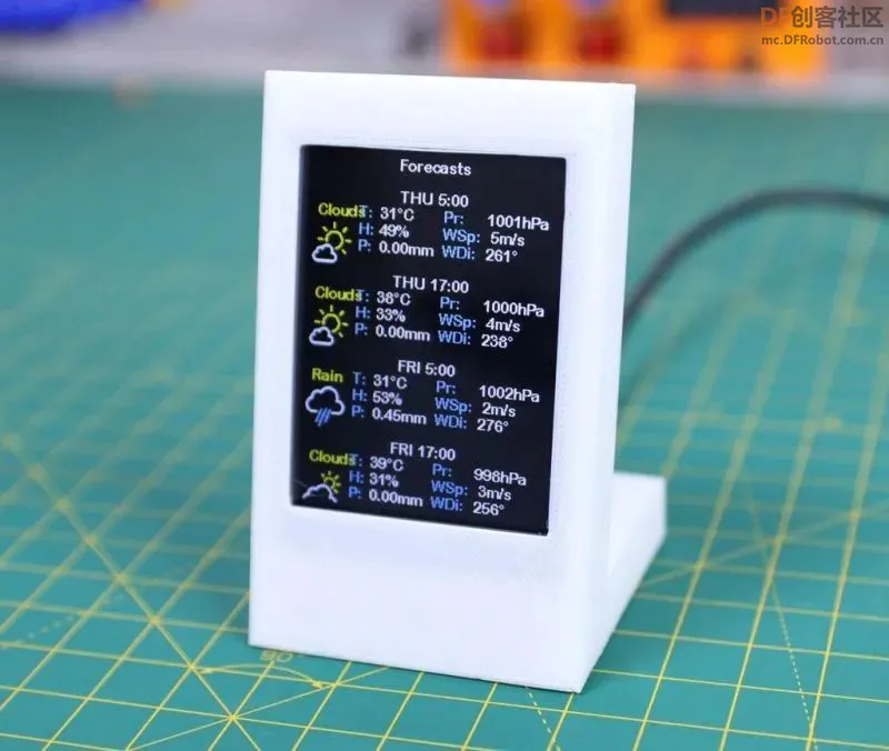 TFT 触控屏 + ESP8266 制造天气时钟图33