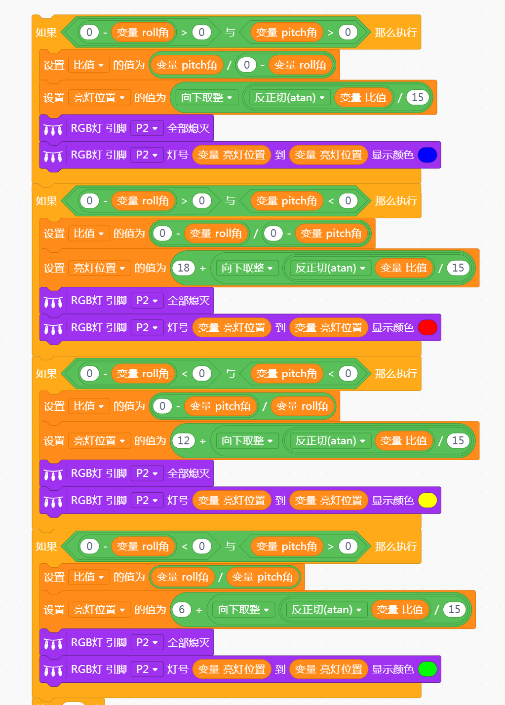 行空板——Micro:bit——加速度计计算倾斜方位图7