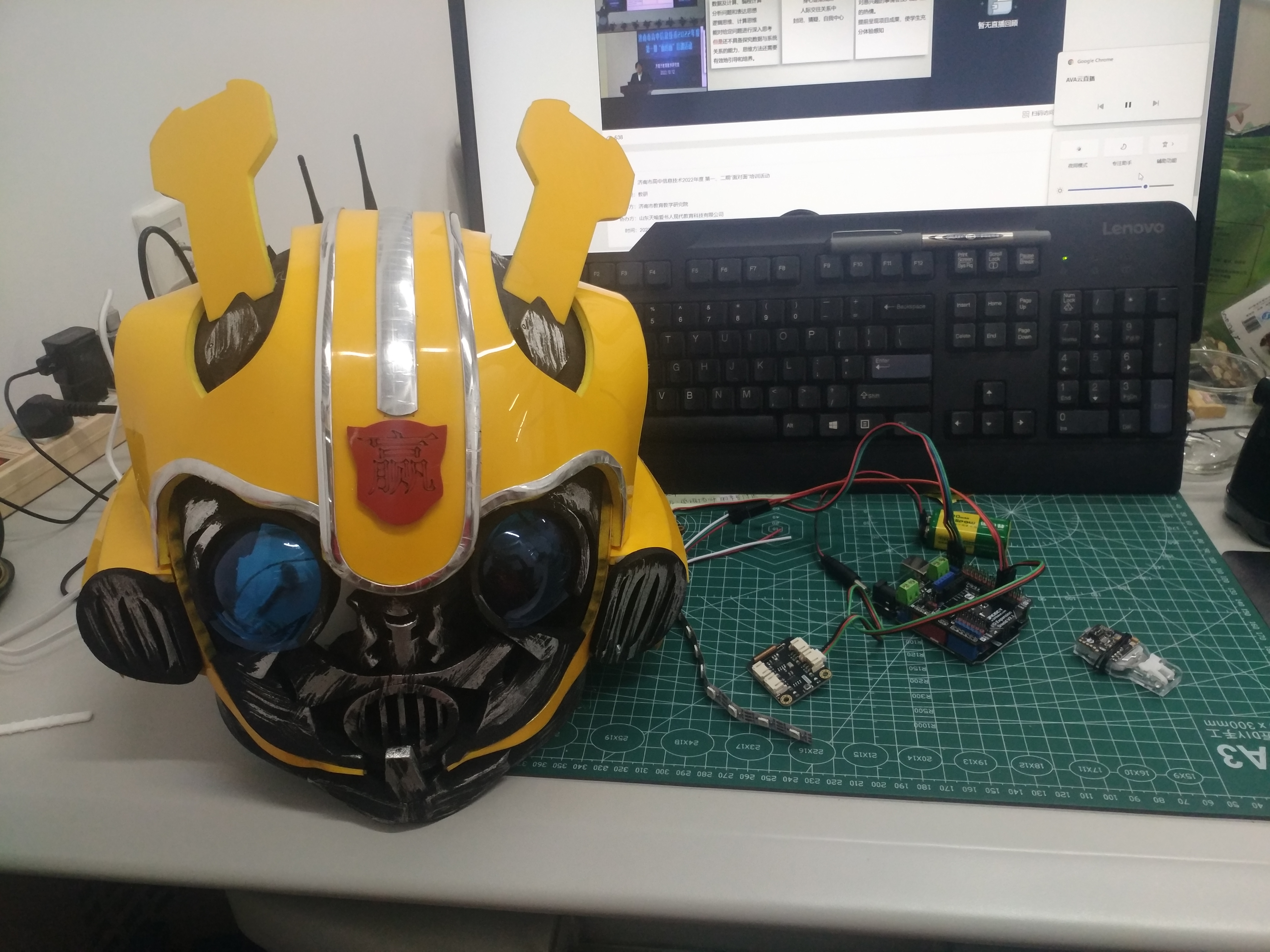 自发电无线电开关（二）无线遥改装大黄蜂头盔图2