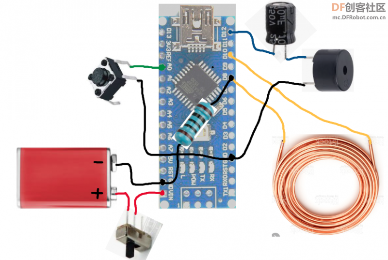 用 Arduino 造一个简易金属探测器图7