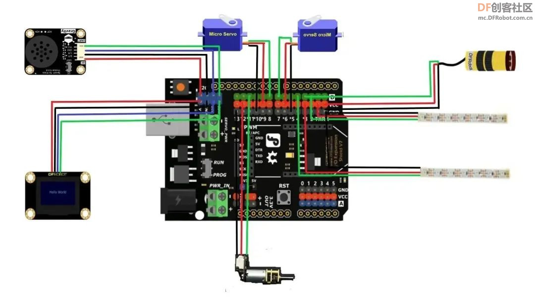 【比赛优秀作品】用DFRduino UNO R3做一个上海建筑魔盒图11