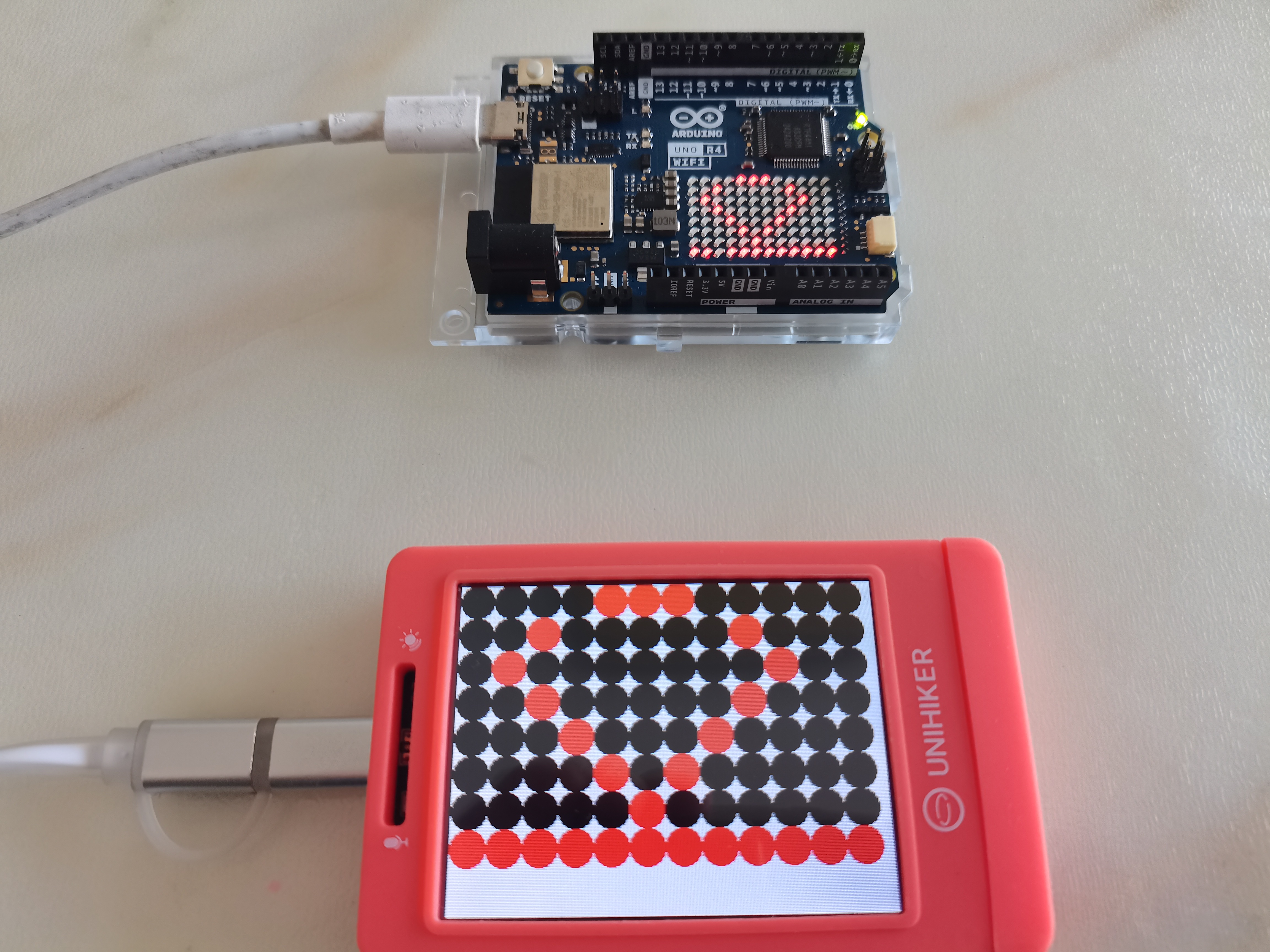 Arduino UNO R4 与行空板 LED矩阵互动图3
