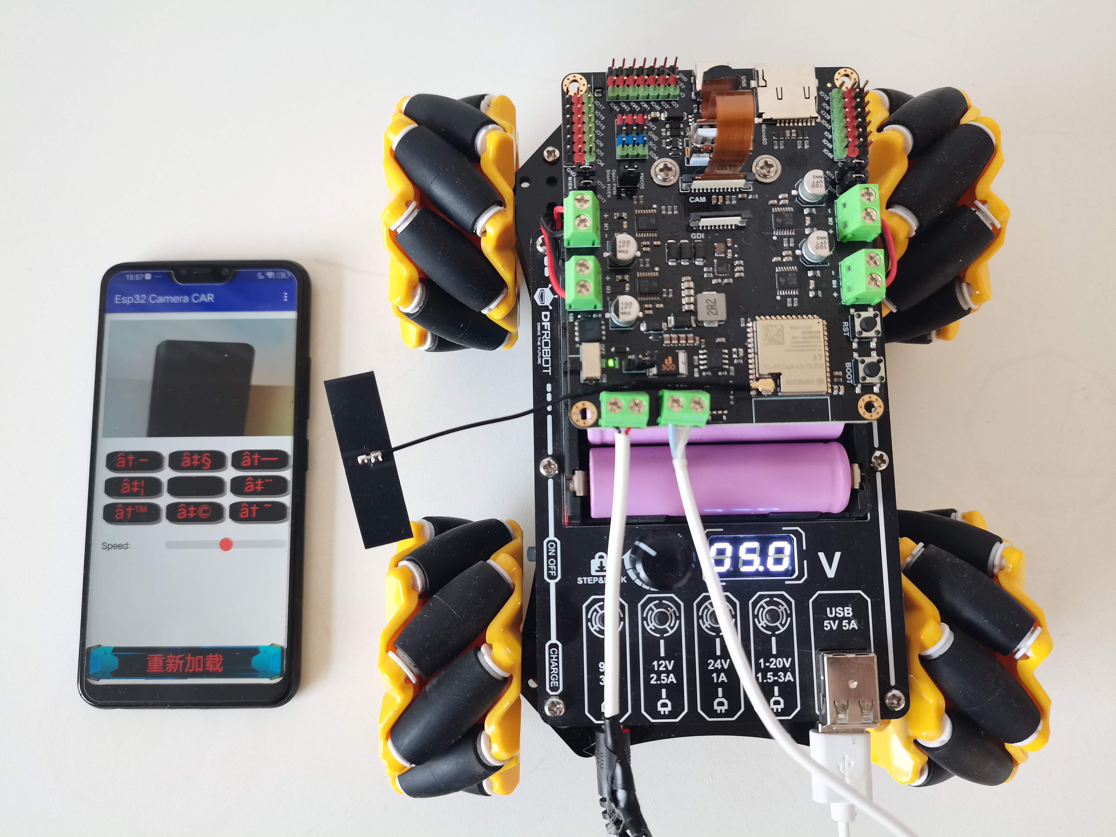 ESP32 麦克纳姆轮 视频车图3