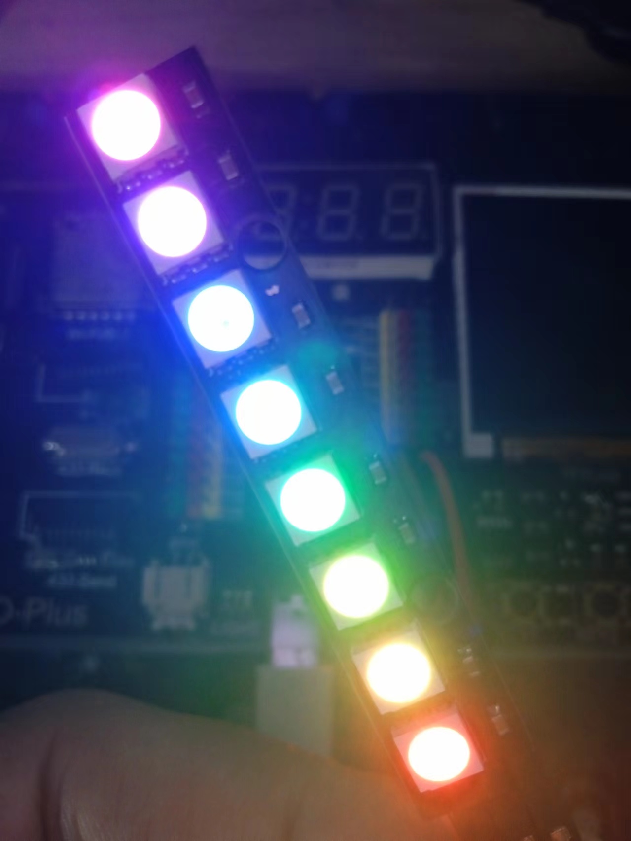【花雕动手做】ASRPRO语音识别（34）---WS2812B直条彩虹呼吸灯图8