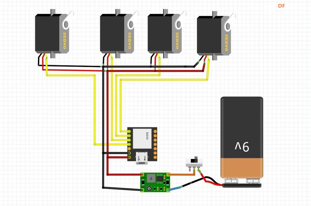基于 ESP32 做的三舵机机械蚂蚁图21