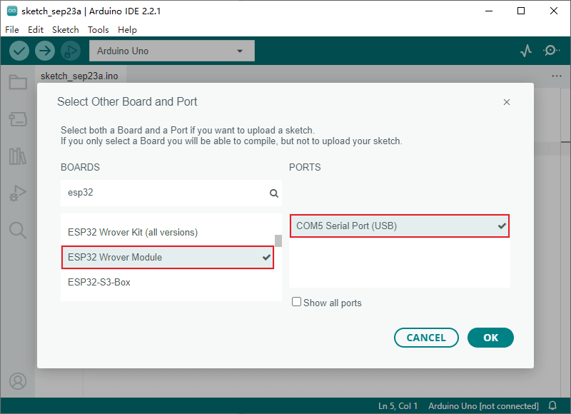 使用Arduino IDE 2.0开发ESP32摄像头模块图7