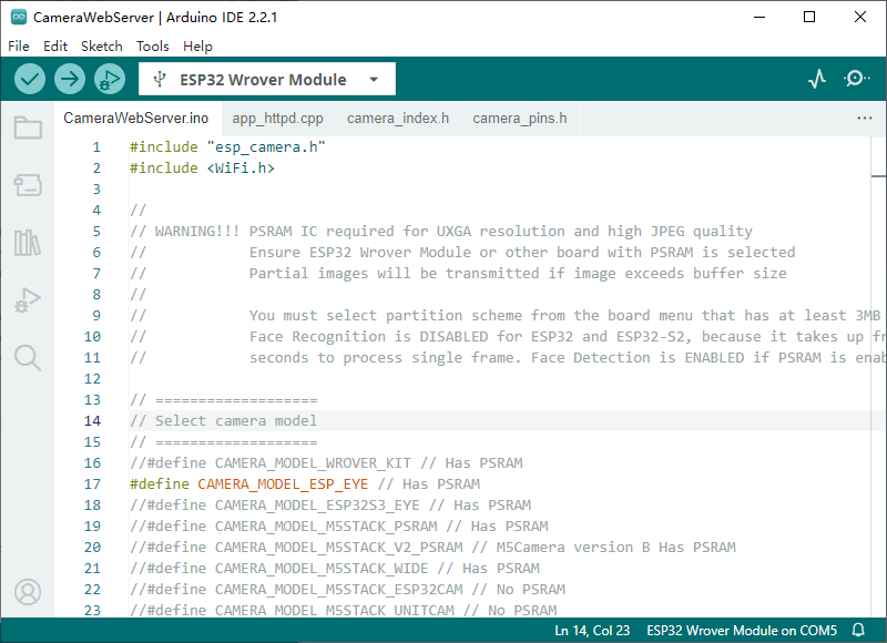 使用Arduino IDE 2.0开发ESP32摄像头模块图8