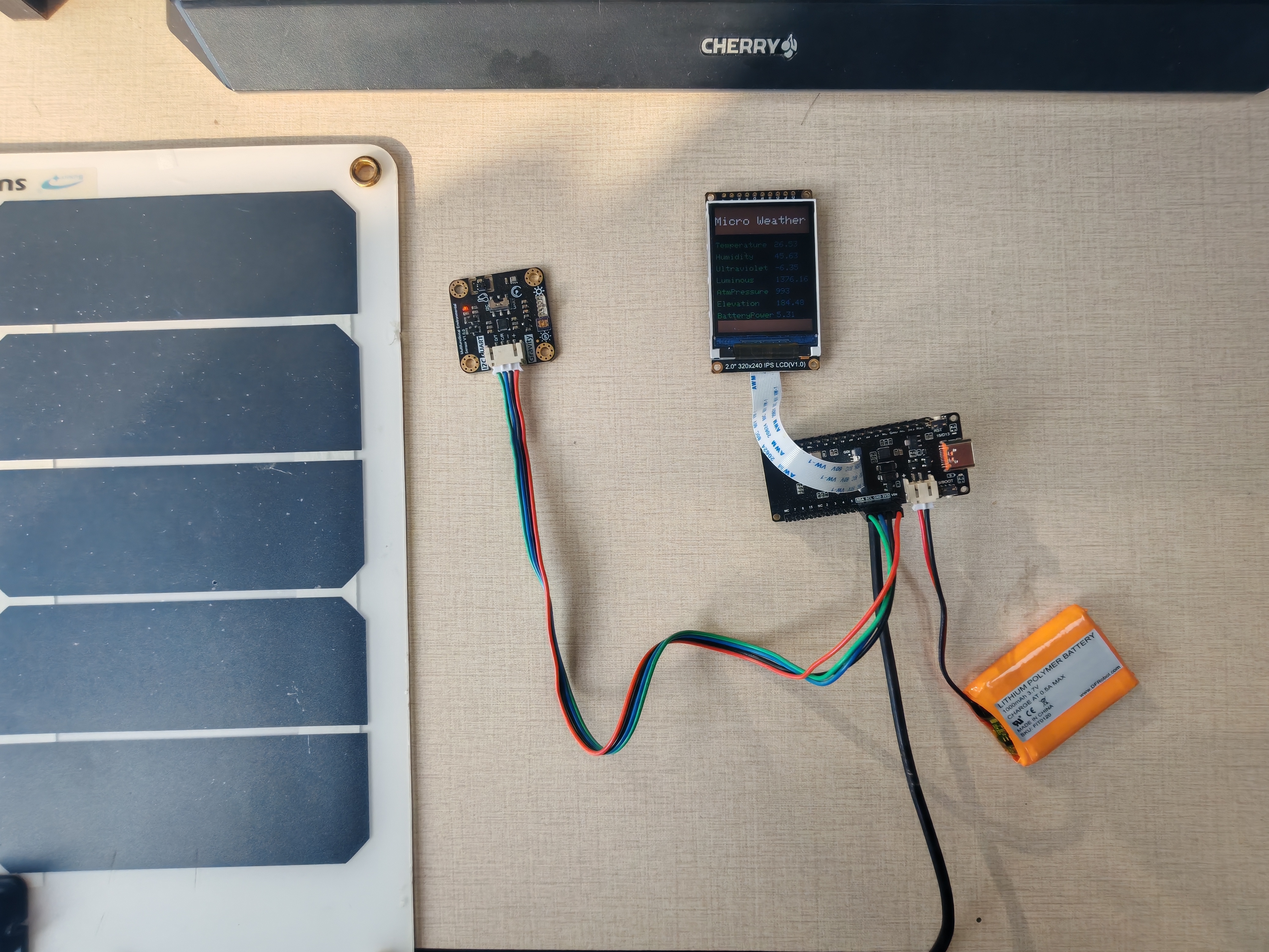 基于FireBeetle 2 ESP32-C6的迷你气象监测仪图1