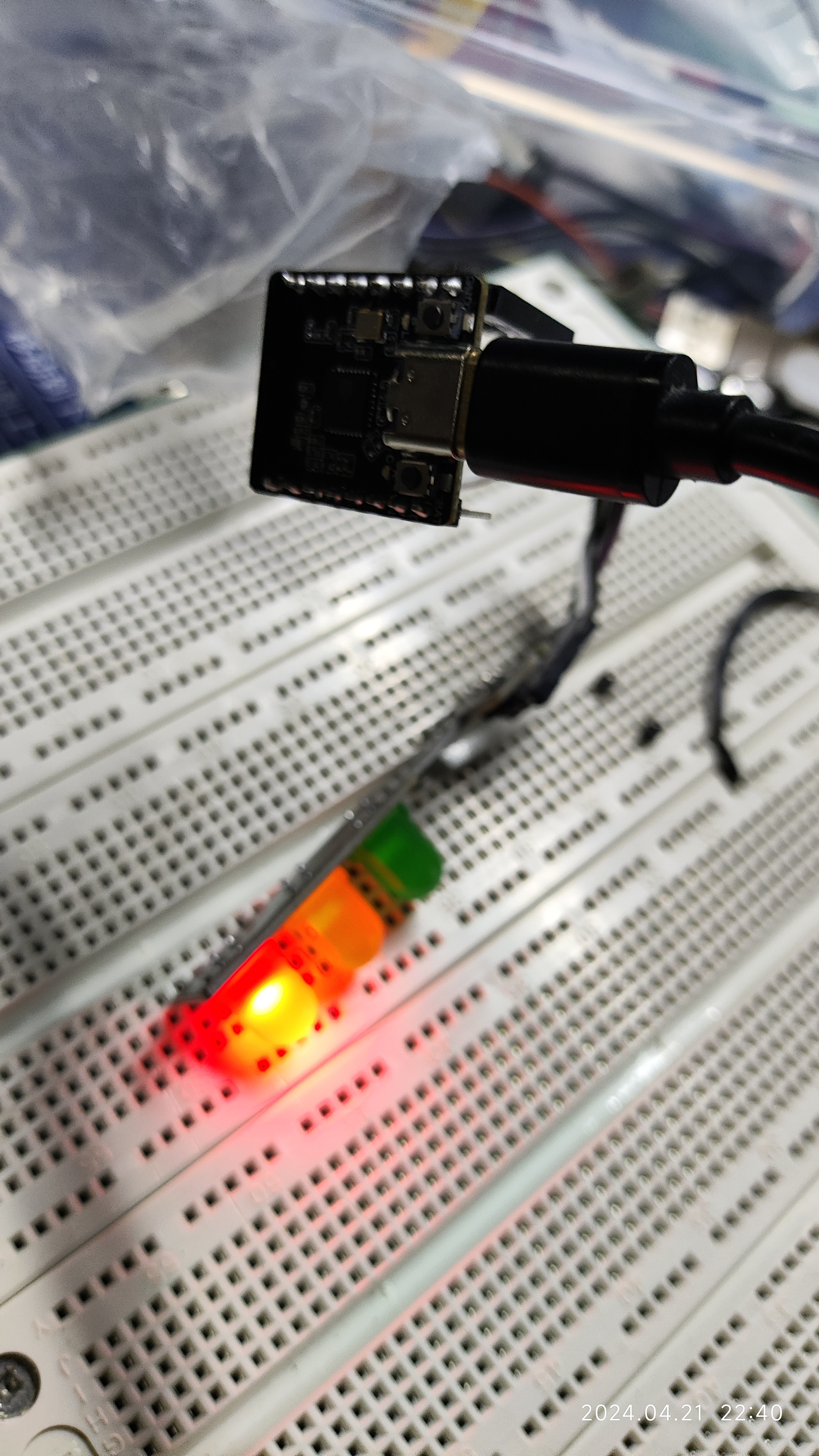 ESP32-C6控制交通灯模型测试（Arduino）