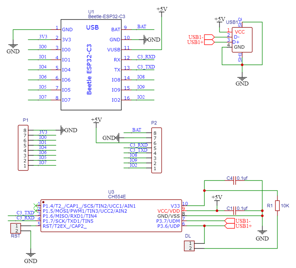 Ch554 制作USB Host 实现USB键盘转蓝牙图1