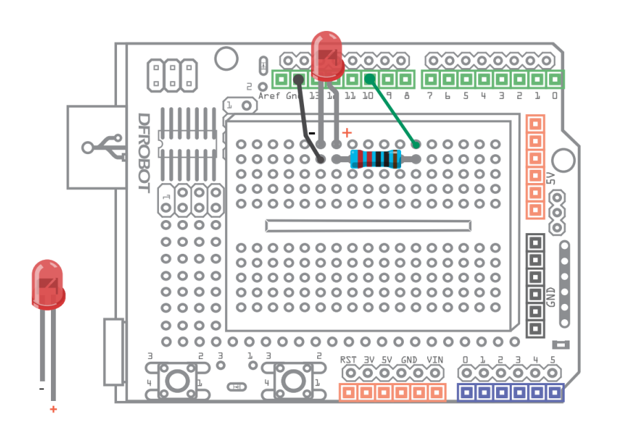 Arduino教程03 做一个S.O.S求救信号灯「DFR0100 」