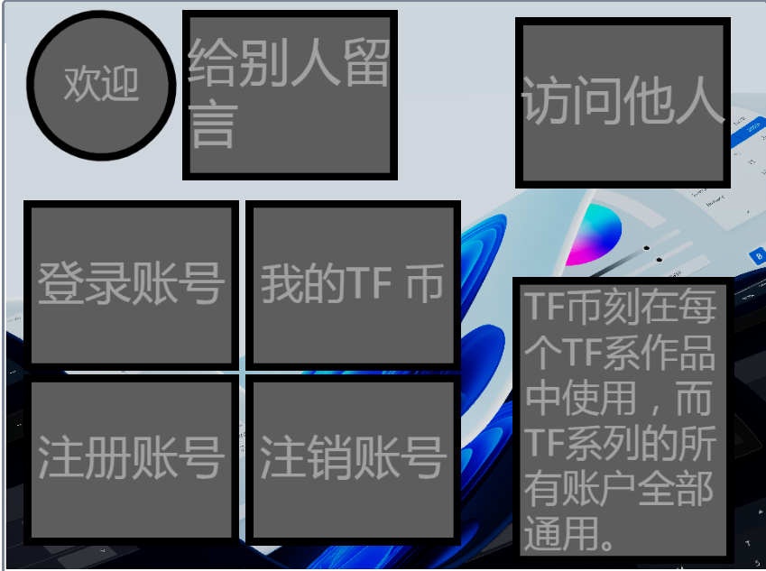 TF 用户中心 可留言 查看 他人信息 登录 注册 注销图1