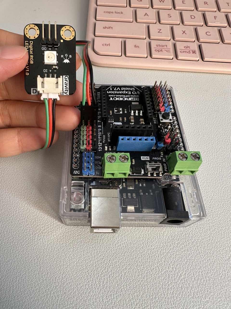 求救！！arduino的RGB模块到底怎么连线啊？图1