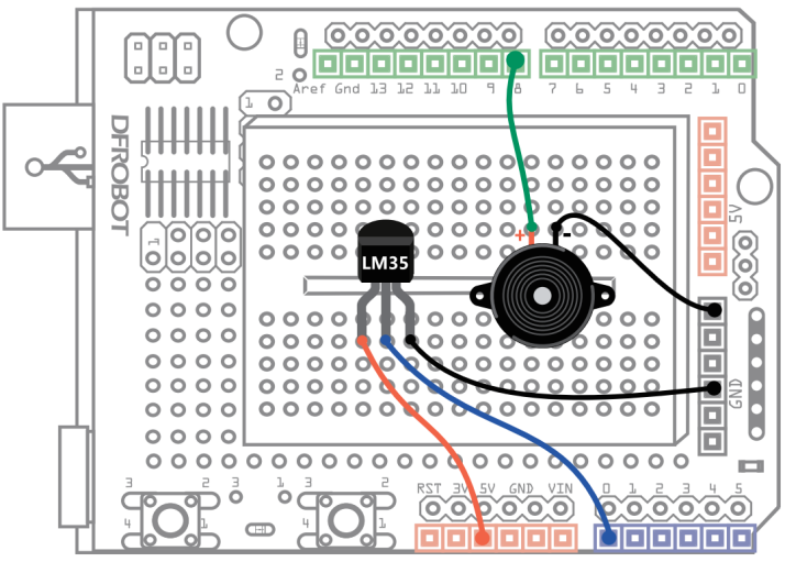 Arduino教程07 温度报警器「DFR0100 」图2