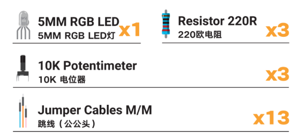 Arduino教程12 彩灯调光台「DFR0100 」图2