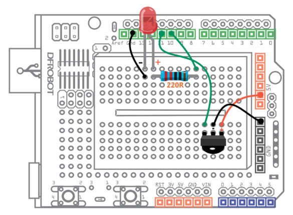 Arduino教程14--红外遥控灯「DFR0100 」图2
