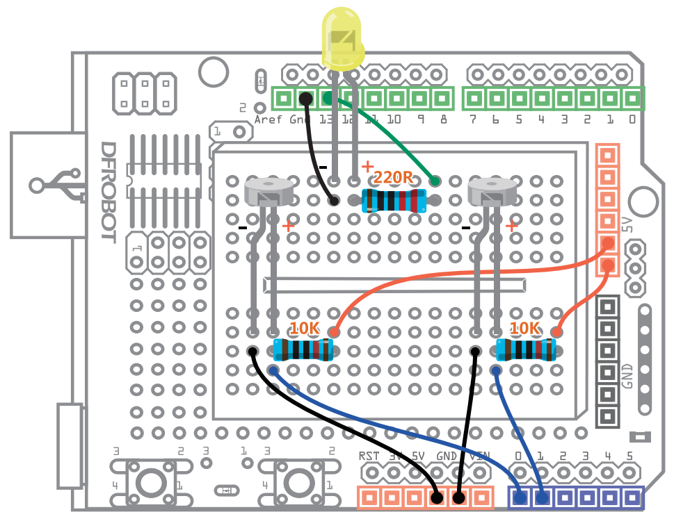 Arduino入门教程19--手势控制灯「DFR0100」图2