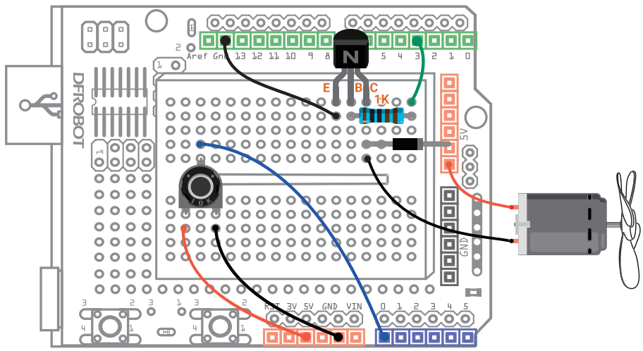 Arduino入门教程23--换挡风扇「DFR0100」图3