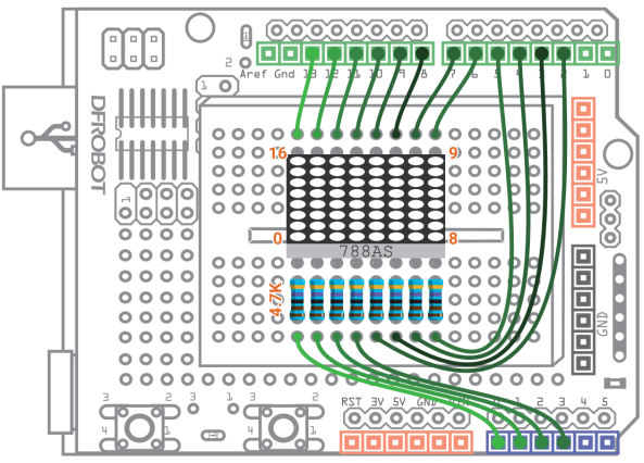 Arduino入门教程27-点亮点阵图2