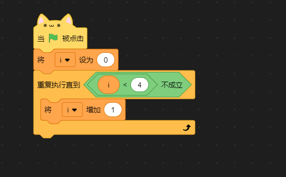 for（int i=0;i<4;i++）在mind+模块里怎么表达图3