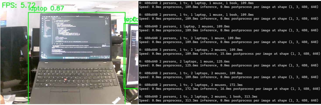 使用 OpenVINO 在 LattePanda Mu（Intel N100 处理器）上运行 YOLOv8图4