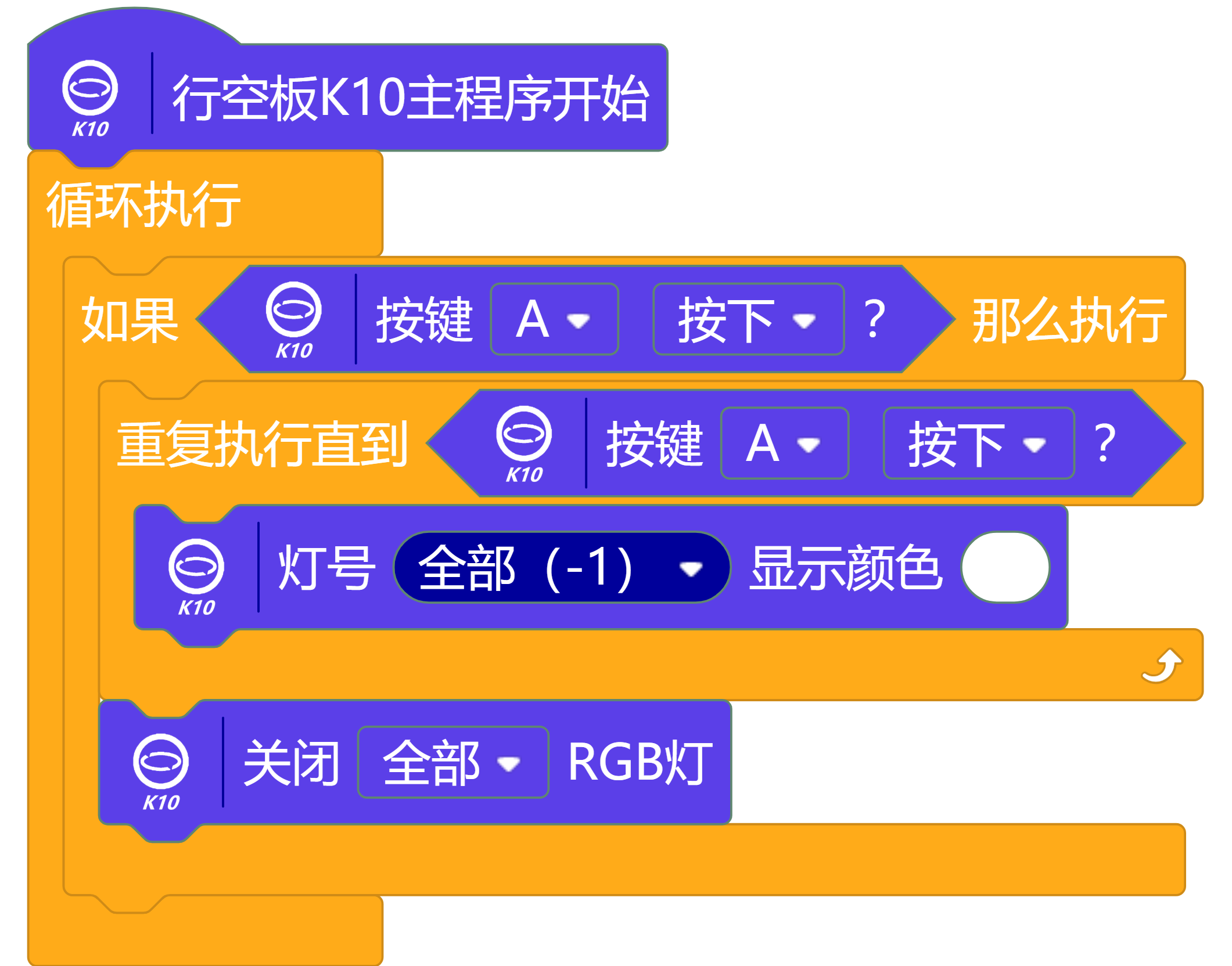 行空板K10：不同开关的灯图3