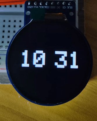 【花雕学编程】Arduino动手做（249）---GC9A01超大数字时钟图2