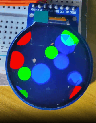 【花雕学编程】Arduino动手做（249）--GC9A01呼吸节奏的圆形图1