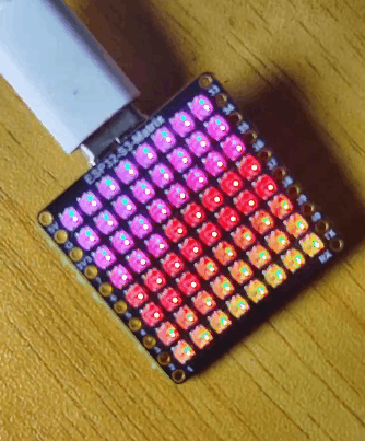 【花雕学编程】Arduino动手做（252）--Matrix循环显示七彩虹图1