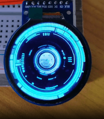 【花雕学编程】Arduino动手做（249）---GC9A01空战锁定动画图1