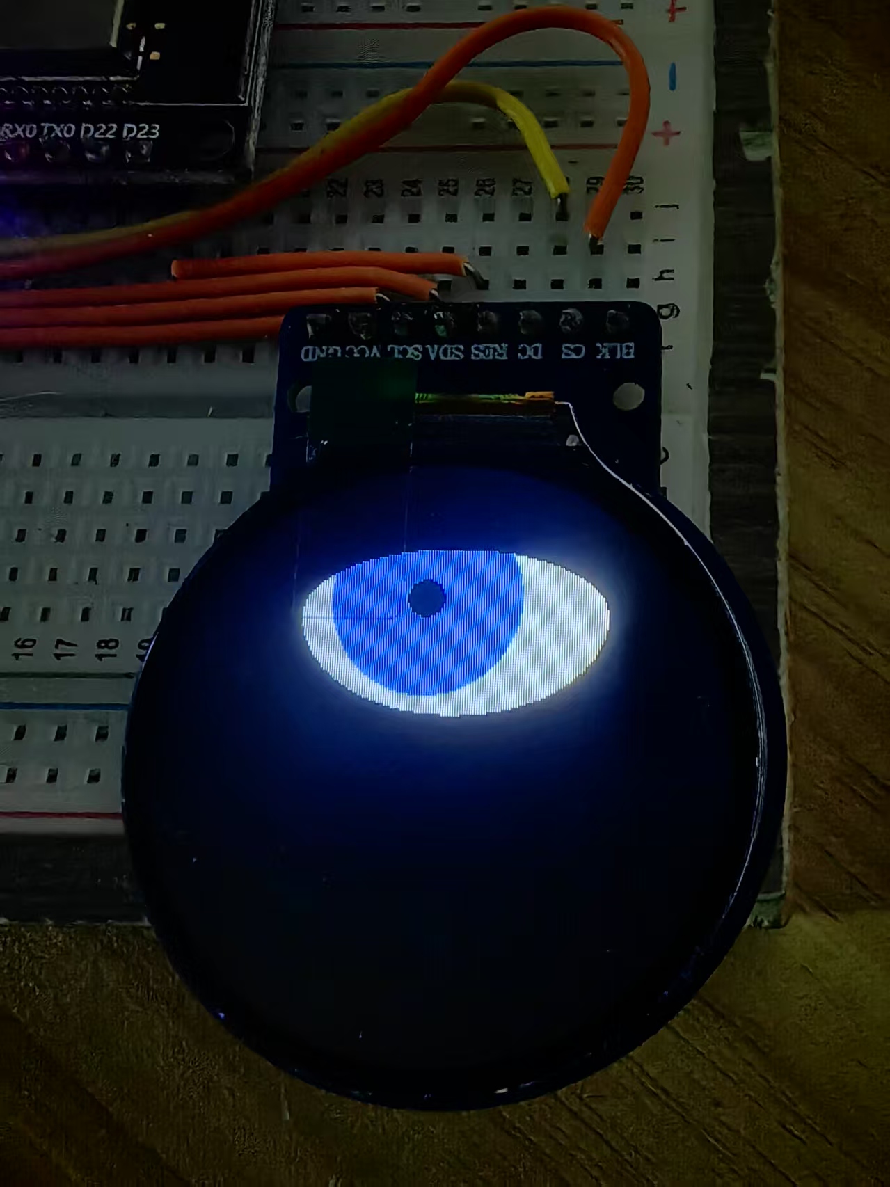 【花雕学编程】Arduino动手做（249）--GC9A01猫头鹰之眼动画图2