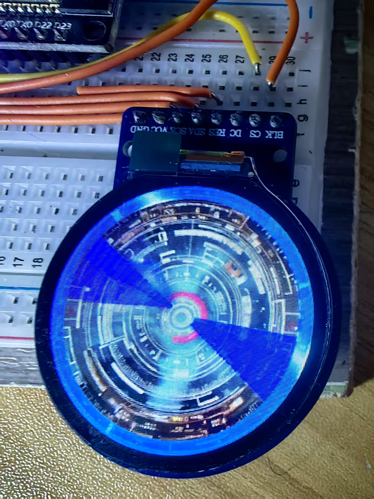 【花雕学编程】Arduino动手做（249）--GC9A01雷达扫描GIF动画图2