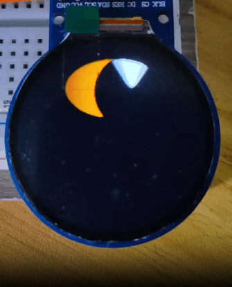 【花雕学编程】Arduino动手做（249）--GC9A01卡通小鹿眼动画图1