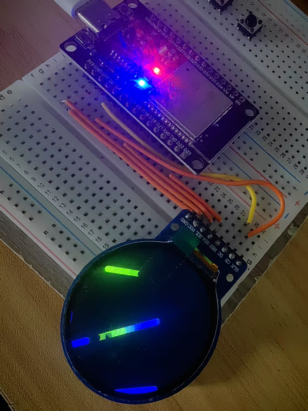 【花雕学编程】Arduino动手做（249）---GC9A01模拟的贪吃蛇图3