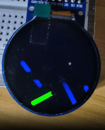 【花雕学编程】Arduino动手做（249）---GC9A01模拟的贪吃蛇图1