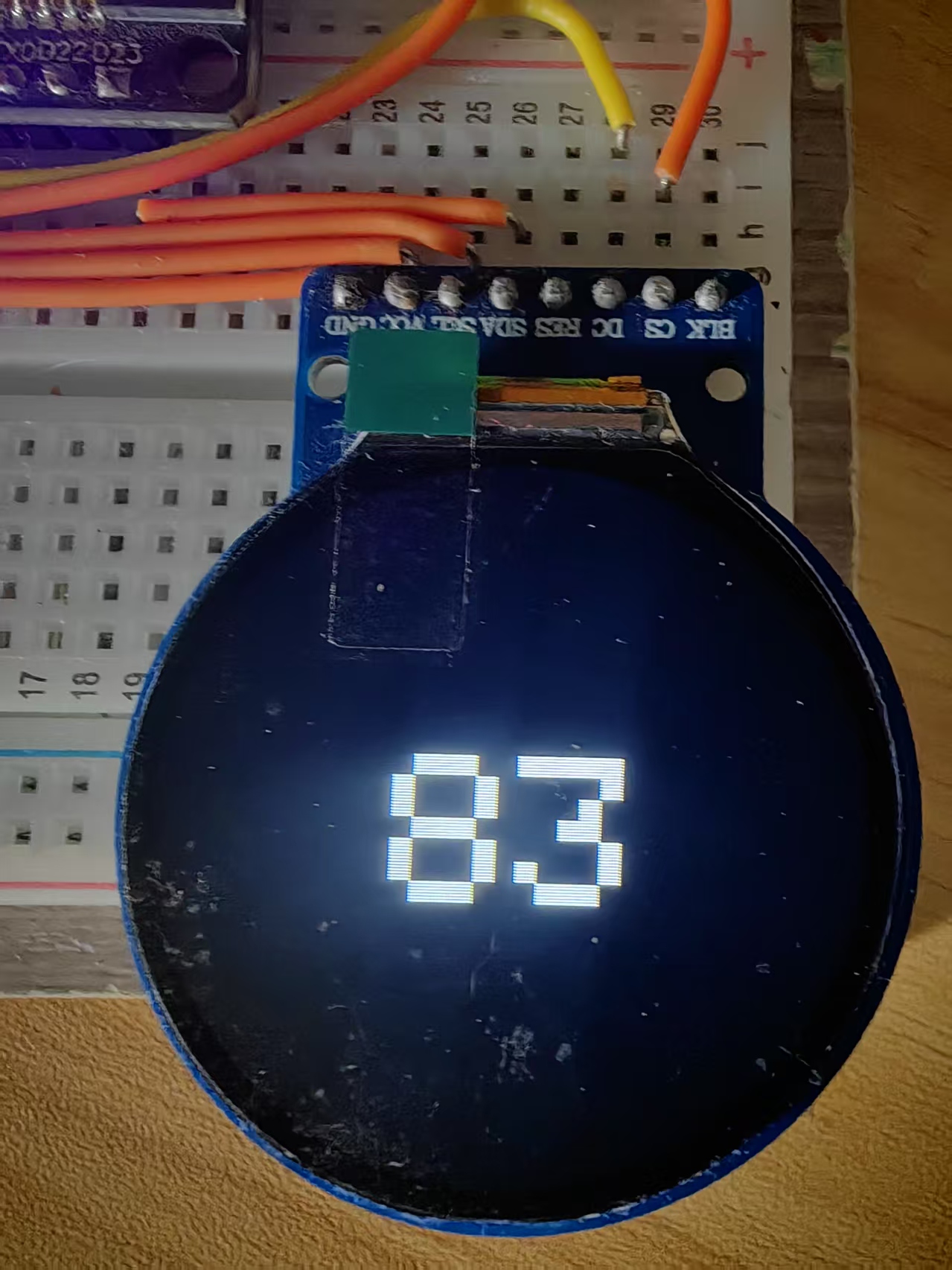 【花雕学编程】Arduino动手做（249）---GC9A01模拟计数秒表图2