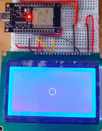 【花雕学编程】Arduino动手做（199）--绘制递增半径的圆形图1