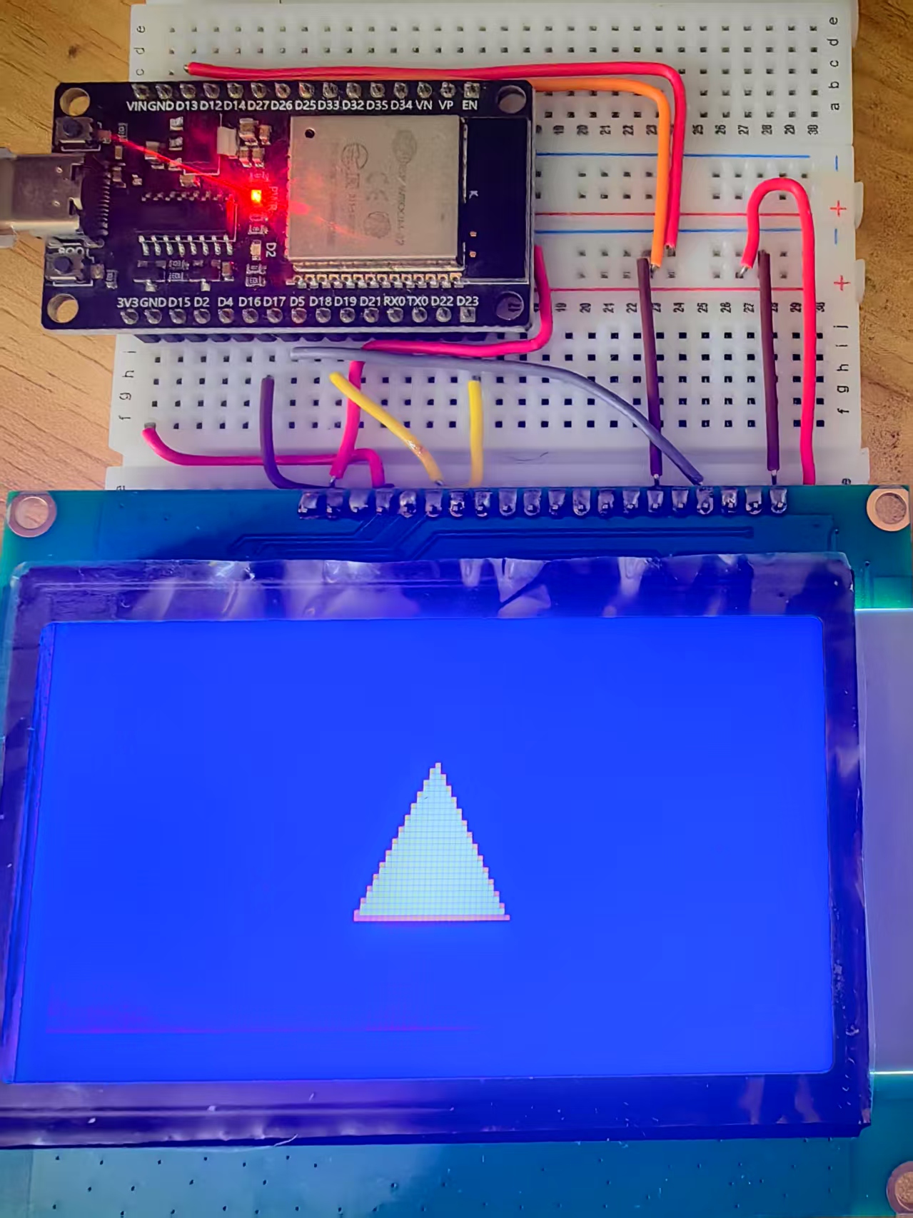 【花雕学编程】Arduino动手做（199）--递减同心填充三角形图2